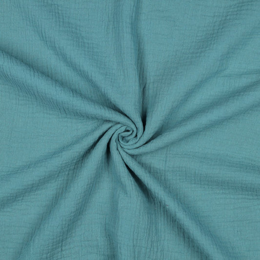 Musselin uni blue shadow