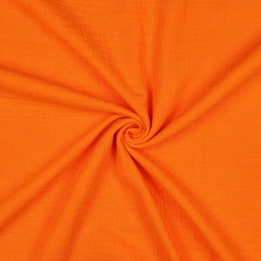 Musselin uni neon orange