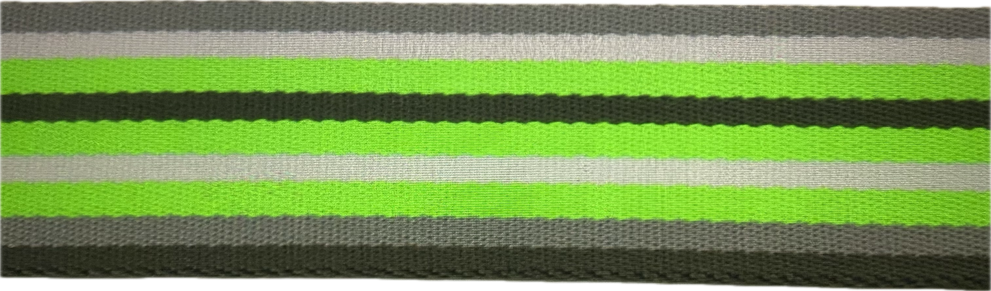 Gurtband Streifen neon grün 40mm