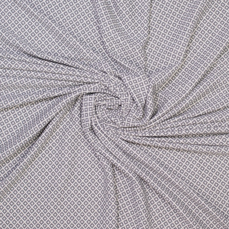 Jacquardstoff recycled Minimal grau