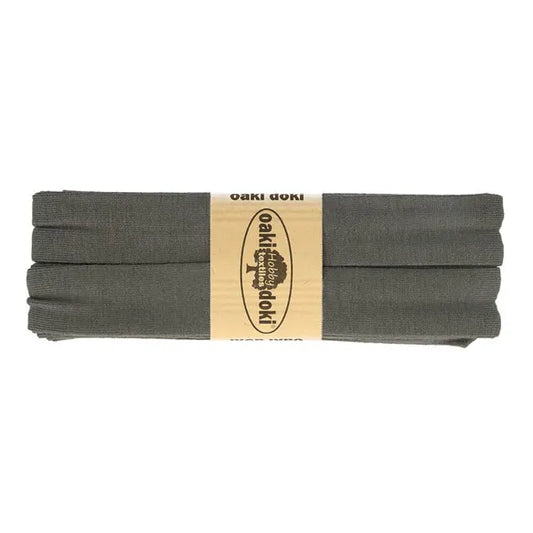 Jersey Schrägband 40/20mm Coupon dunkelgrau