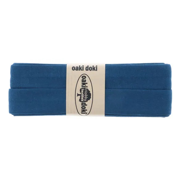 Jersey Schrägband 40/20mm Coupon blau
