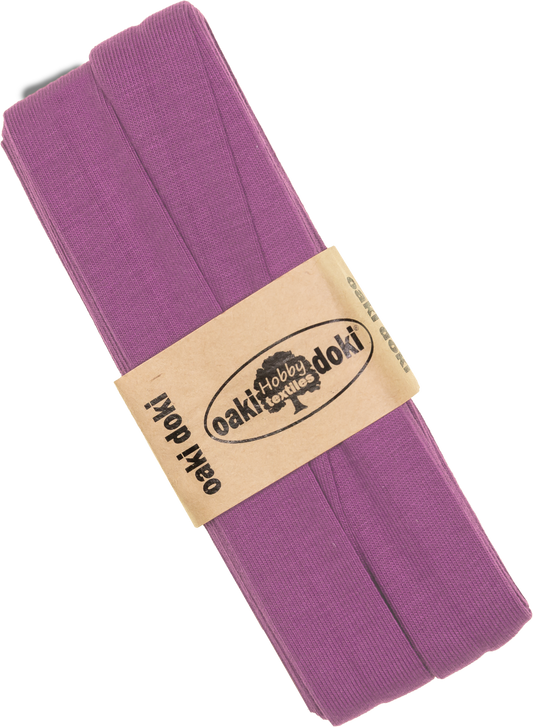 Jersey Schrägband 40/20mm Coupon orchidee