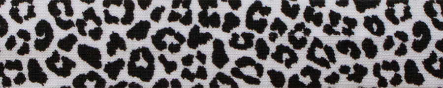 Jersey Schrägband 40/20mm Coupon leoprint weiß