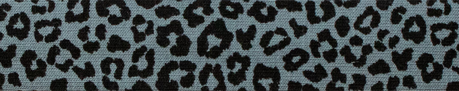 Jersey Schrägband 40/20mm Coupon leoprint rauchblau