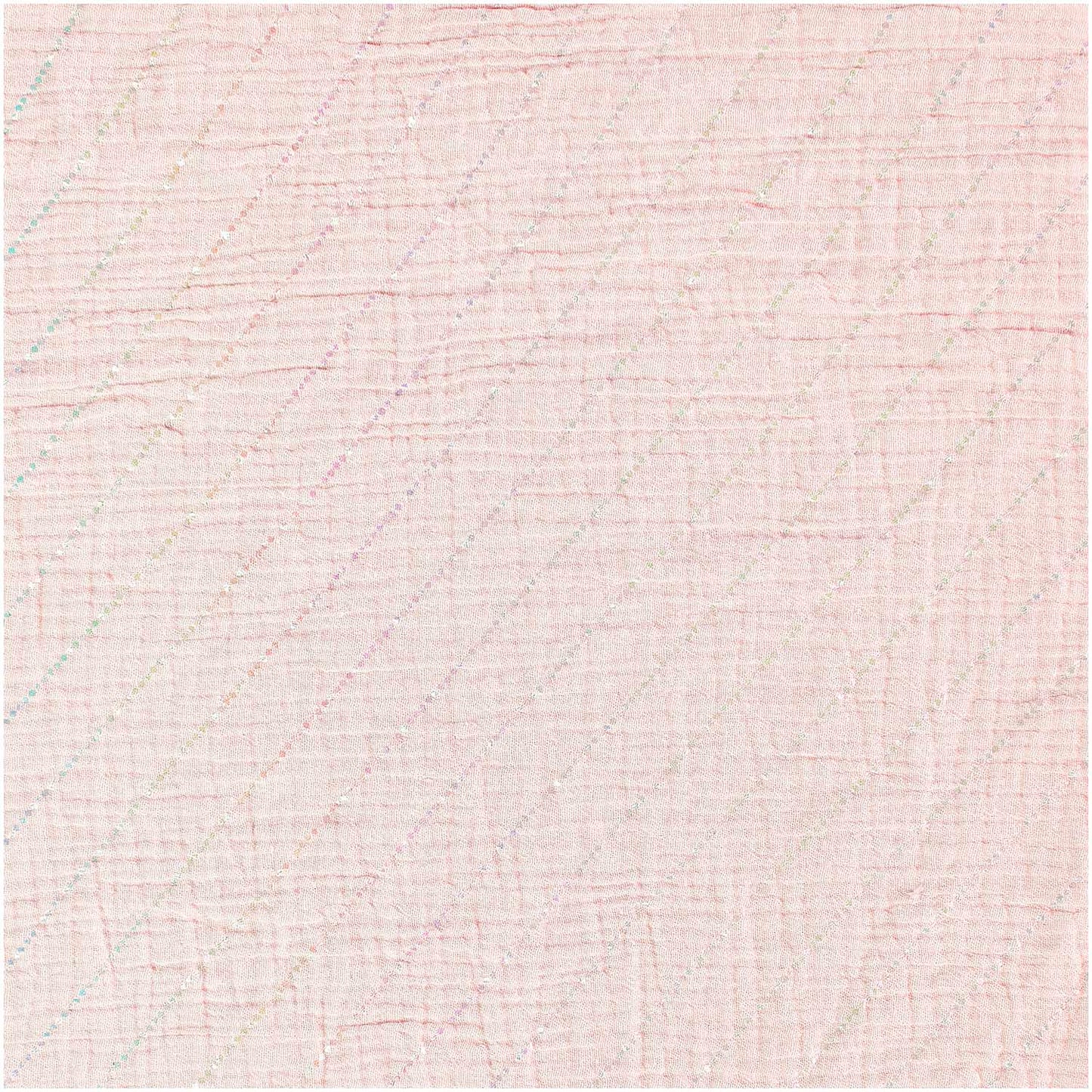 Musselin Krinkel Streifen rosa Hot Foil - Rico Design