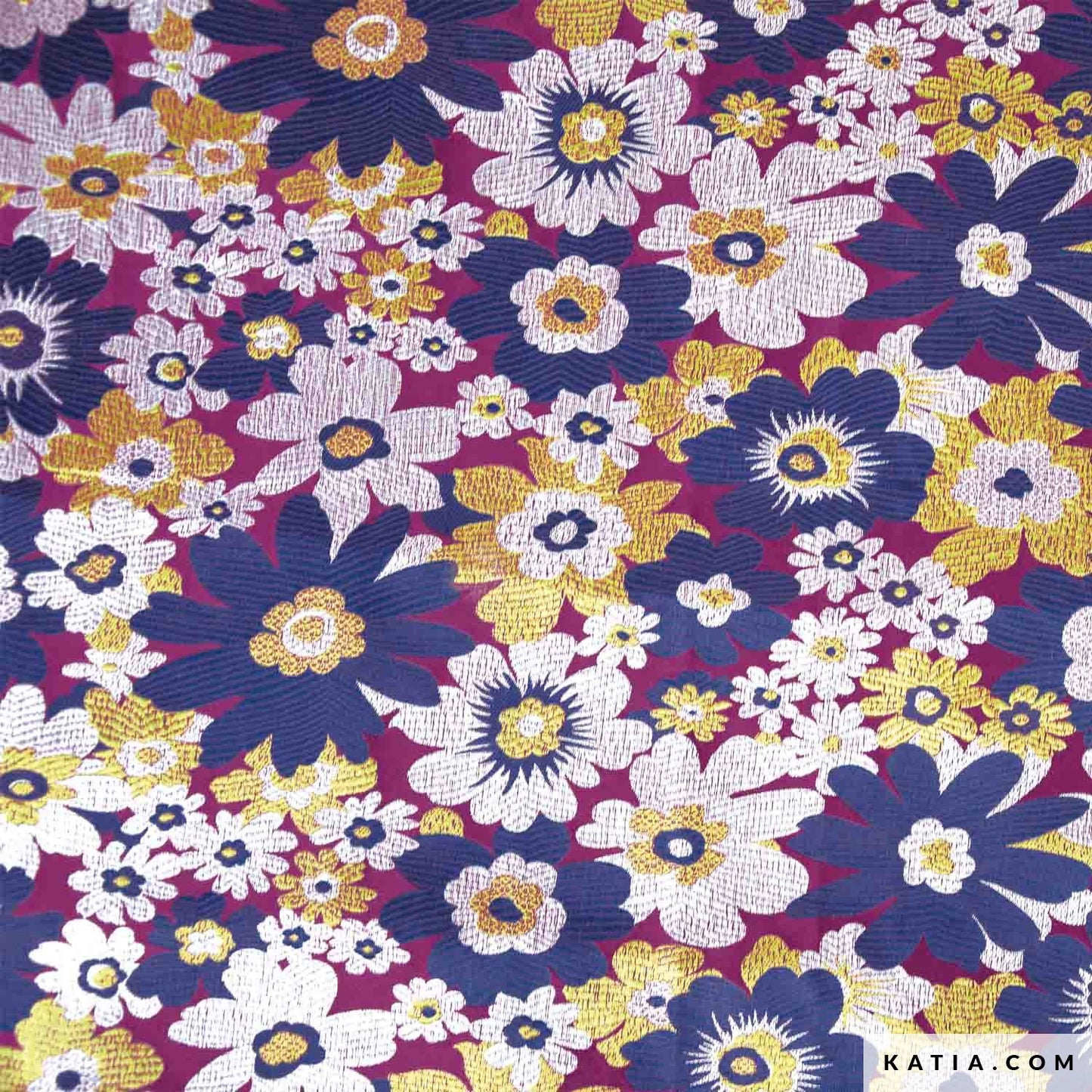 Brokat Taschenstoff blau lila