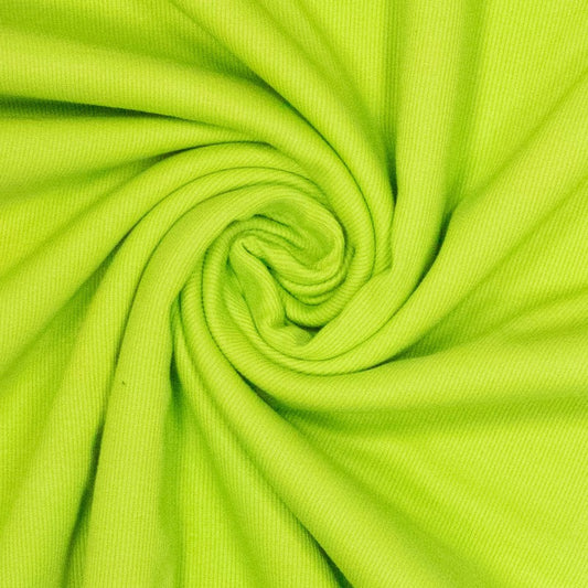 Bündchen Rippenjersey 2x2 kräftig lime