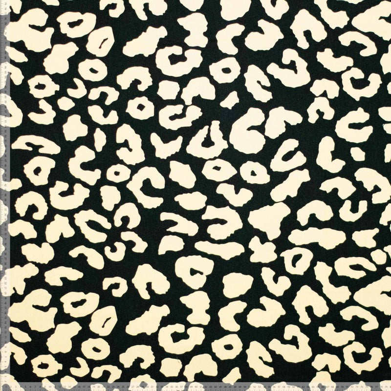 Canvas Animalprint Leo schwarz beige