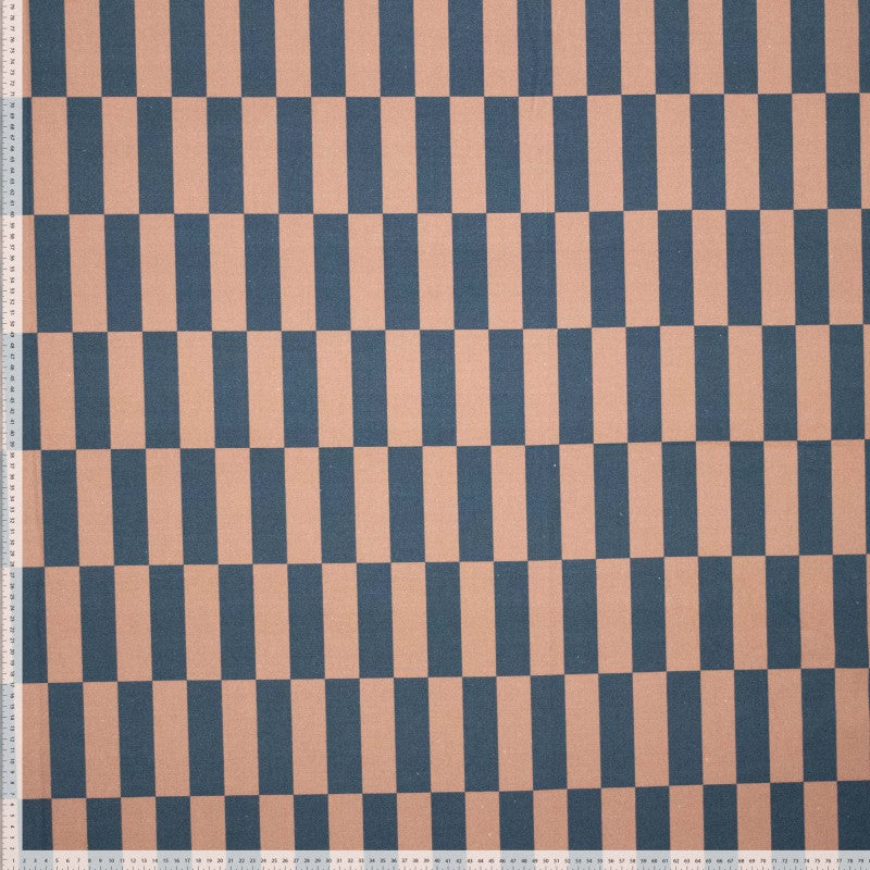 Canvas Ilja Blocks ocker dunkelblau