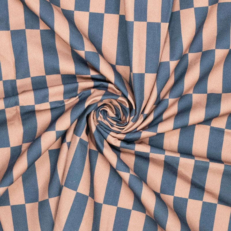 Canvas Ilja Blocks ocker dunkelblau