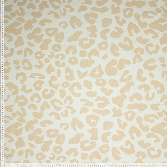 Canvas Animalprint Leo beige ecru