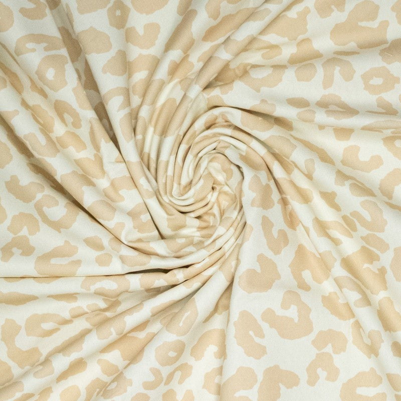 Canvas Animalprint Leo beige ecru