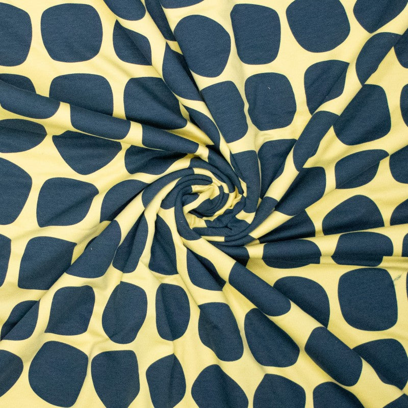 Sweat Big Dots lime jeansblau