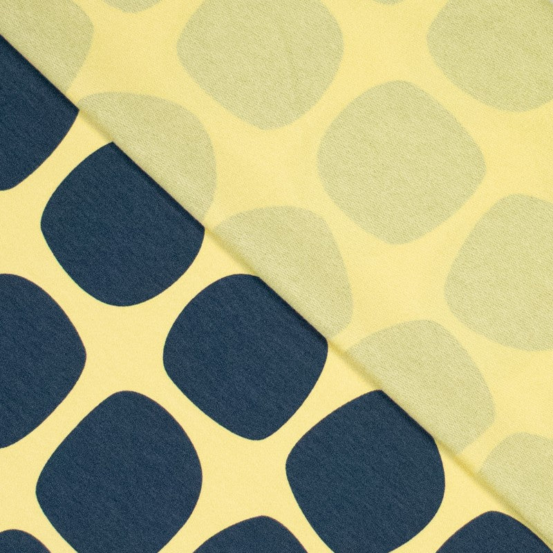 Sweat Big Dots lime jeansblau