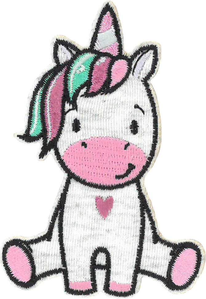 Applikation Einhorn sitzend