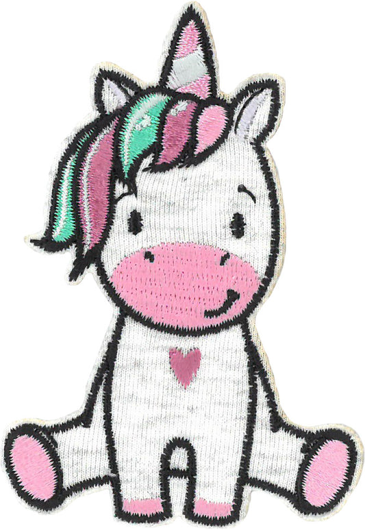 Applikation Einhorn sitzend