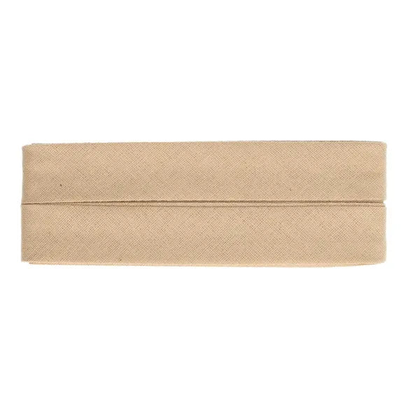 Baumwoll Schrägband gefalzt 40/20 sand