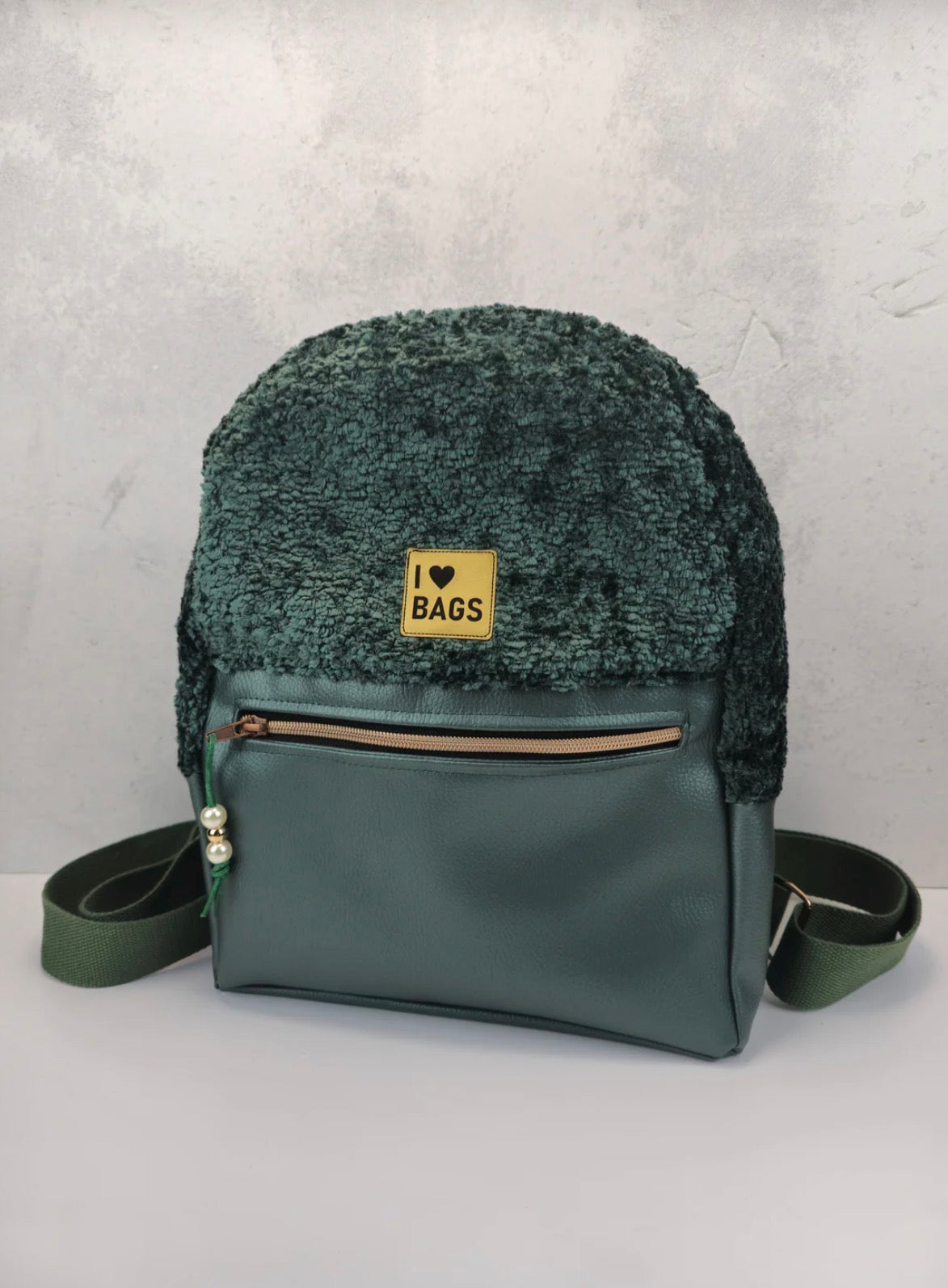 Kunstleder Rex dunkelgrün metallic HW25/26