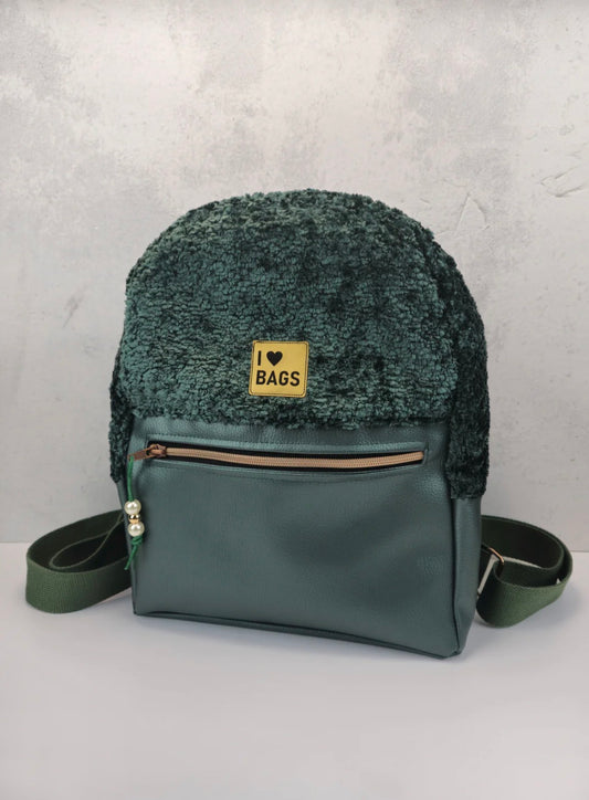 Kunstleder Rex dunkelgrün metallic HW25/26