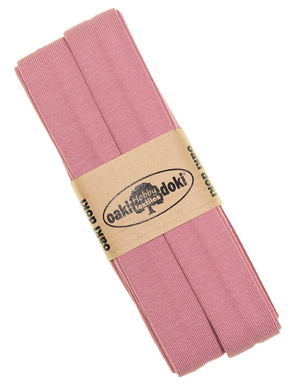 Jersey Schrägband 40/20mm Coupon dunkel rosa