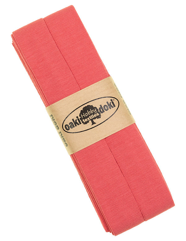 Jersey Schrägband 40/20mm Coupon koralle