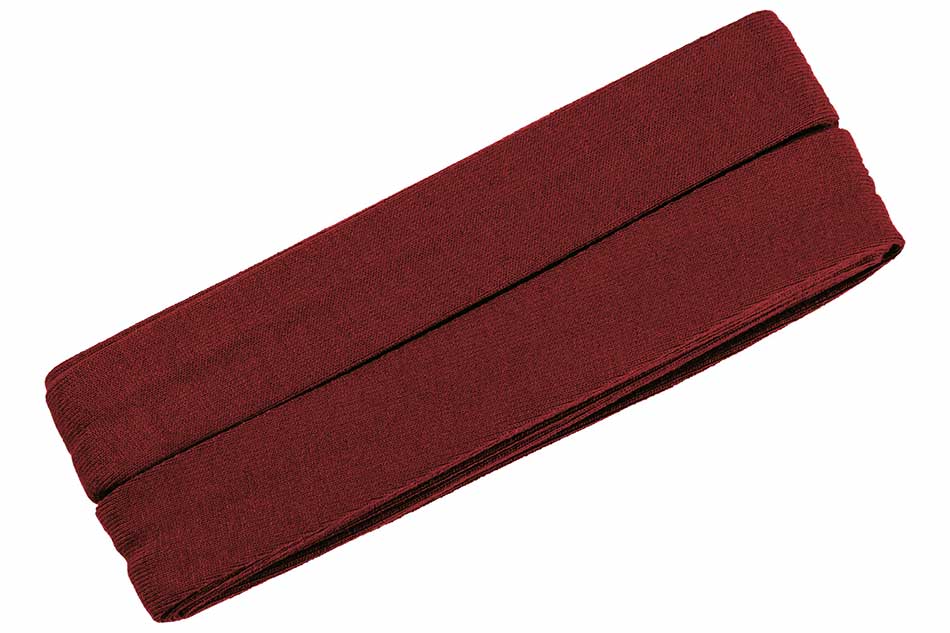 Jersey Schrägband 40/20mm Coupon dunkel rot
