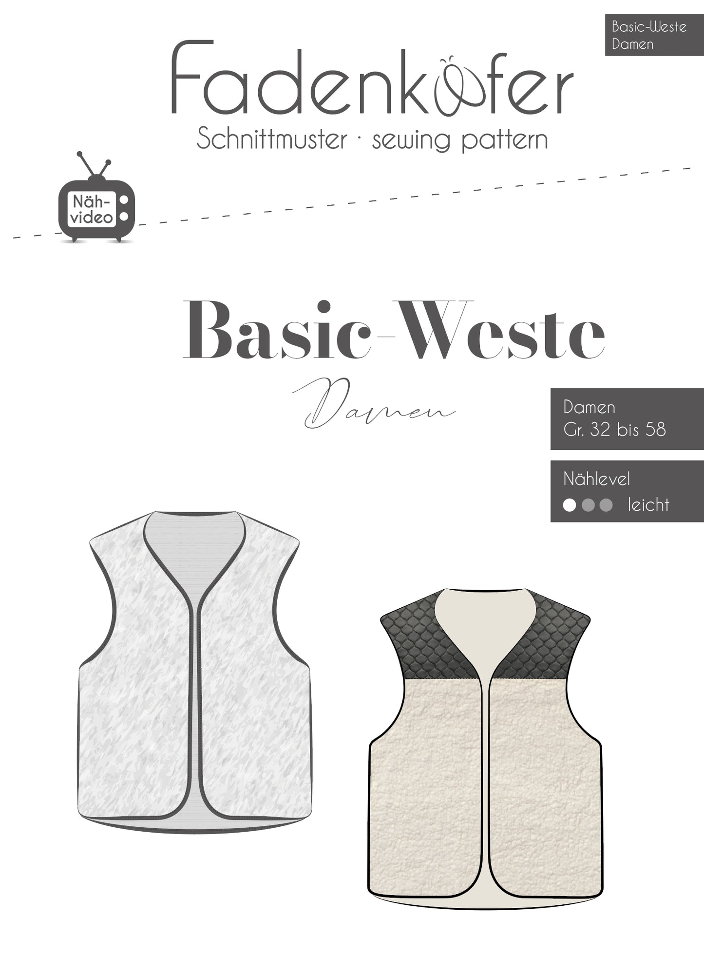 Fadenkäfer Basic Weste Damen