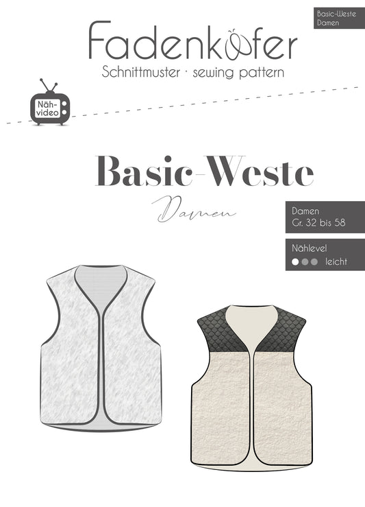 Fadenkäfer Basic Weste Damen
