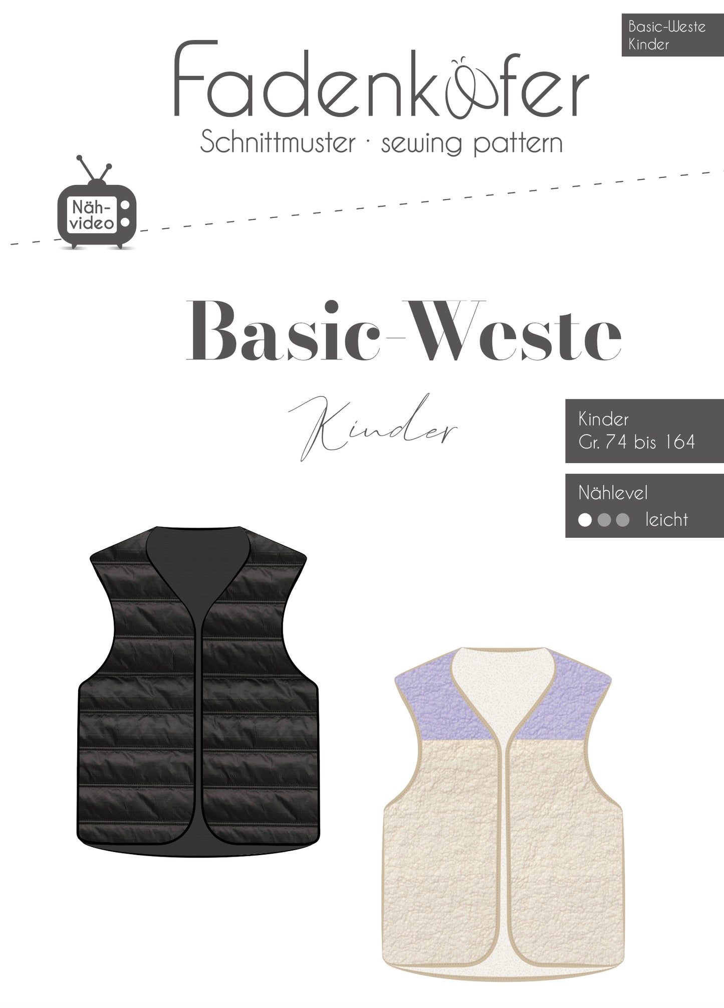 Fadenkäfer Basic Weste Kinder