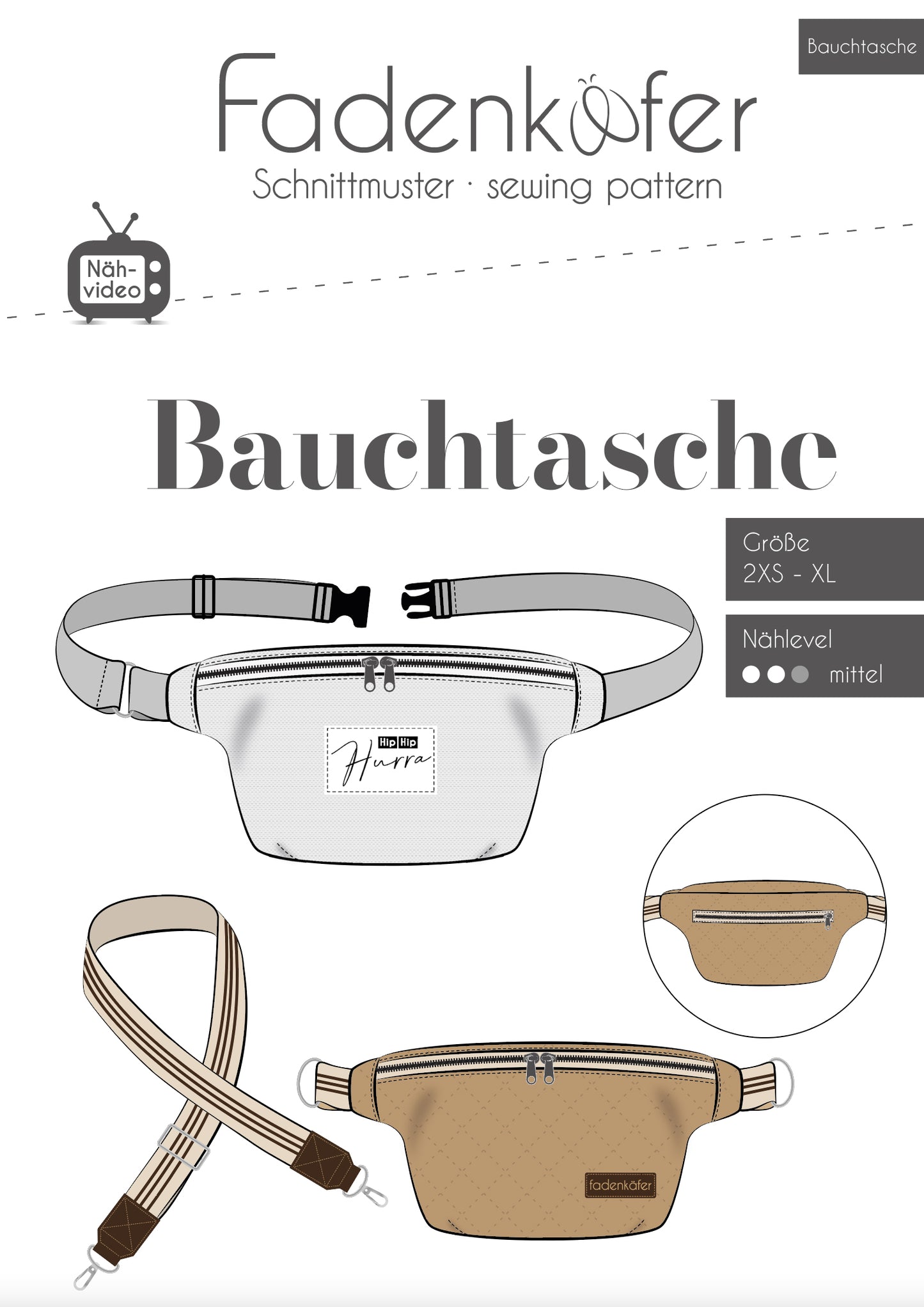 Fadenkäfer Bauchtasche unisex