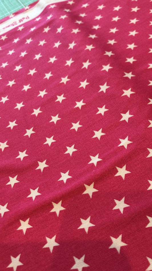 Baumwolle Sterne rosa Reststück 2m