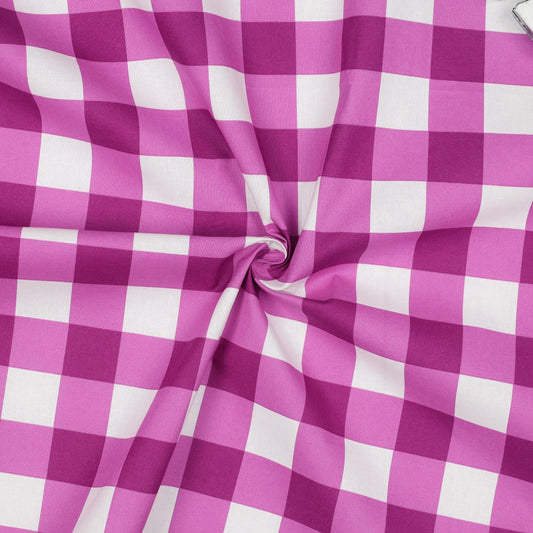 Beschichtete Baumwolle Checks pink