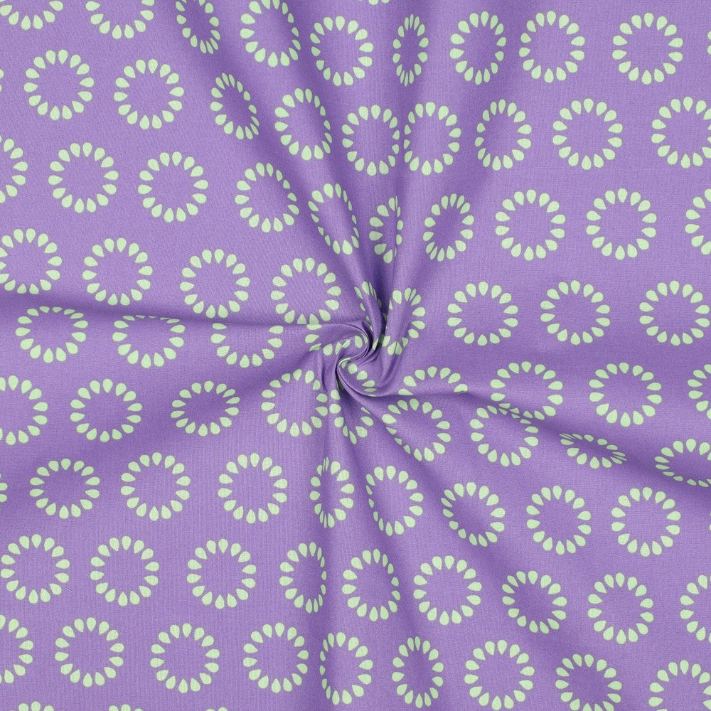 Beschichtete Baumwolle Circles lavender