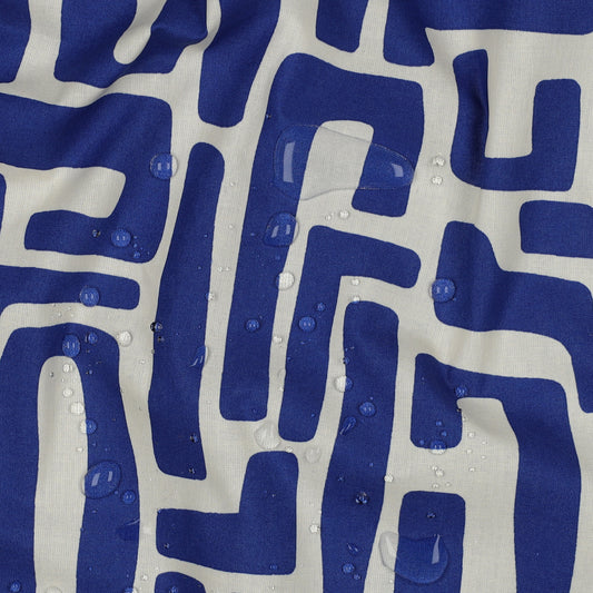 Beschichtete Baumwolle Abstract cobalt