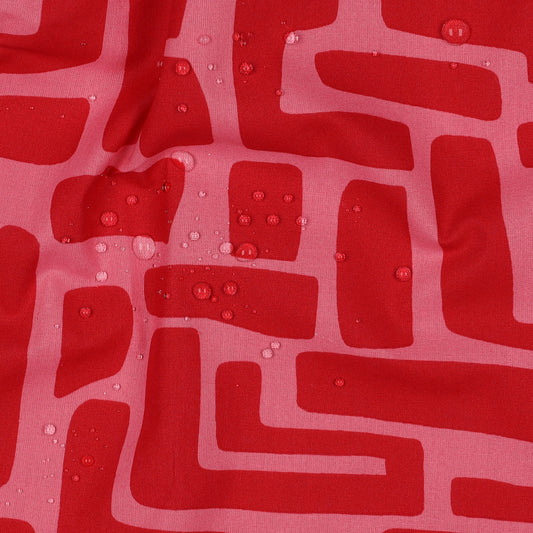 Beschichtete Baumwolle Abstract rot
