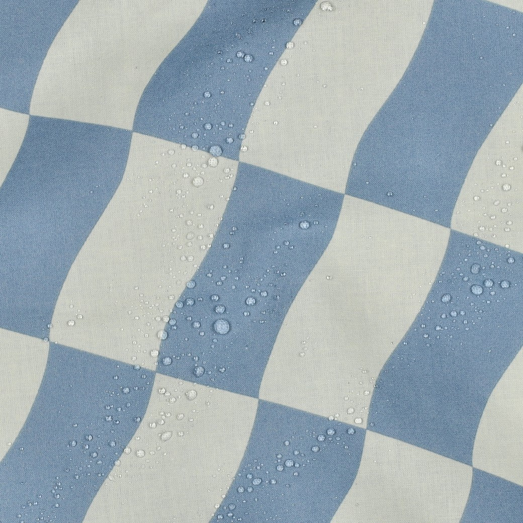 Beschichtete Baumwolle Karos blau