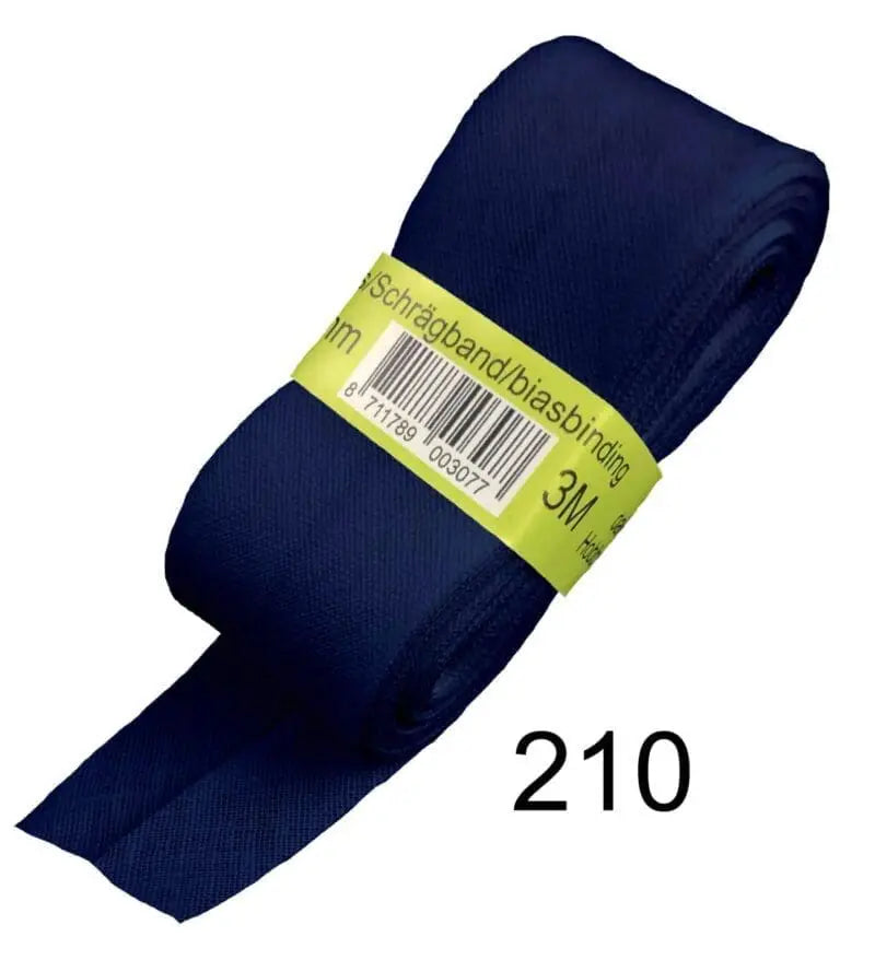 Baumwoll Schrägband gefalzt 60/30 marineblau 3m