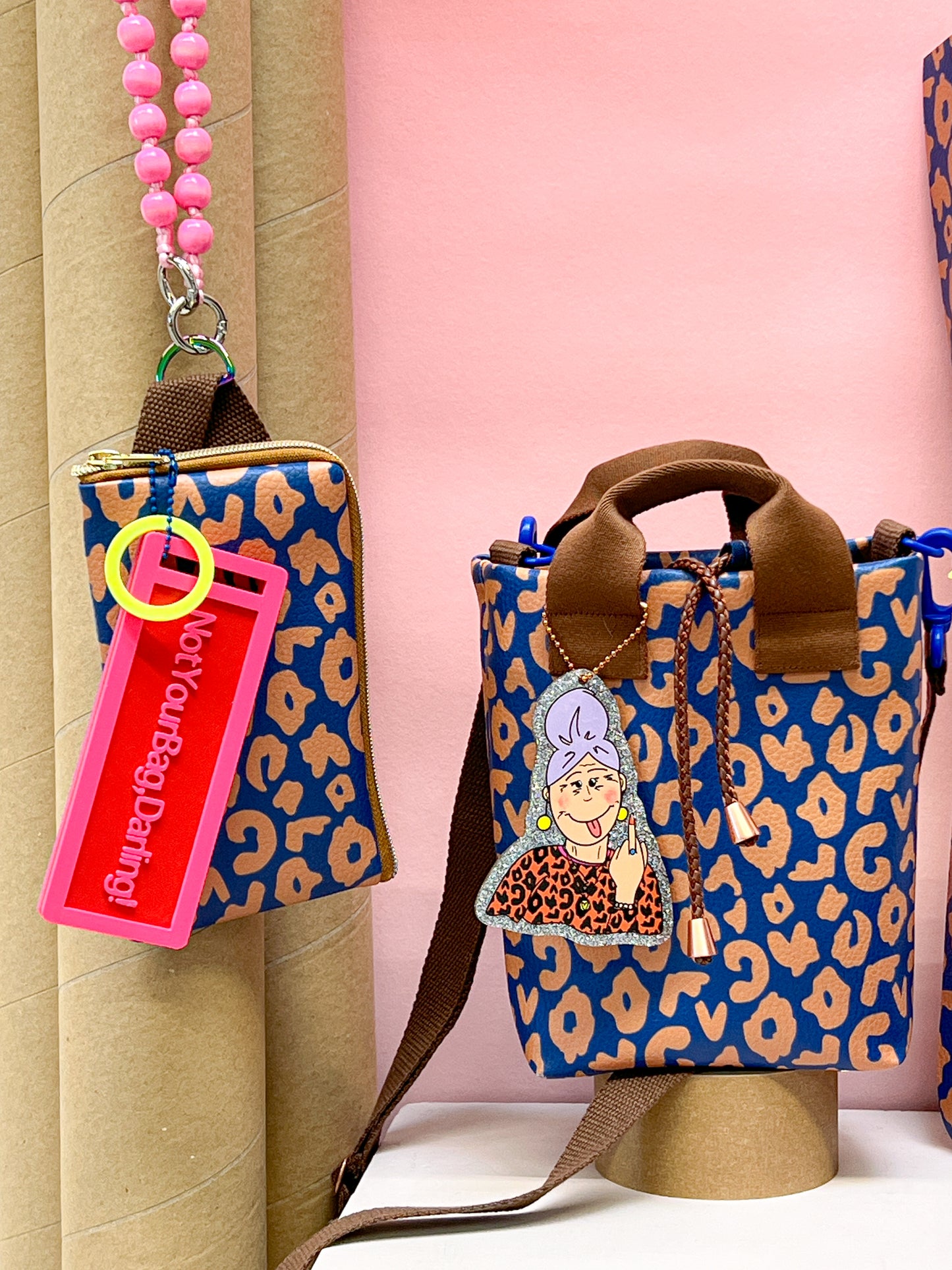 Kunstleder Happy Collection by Cherry Picking Leo blau ocker