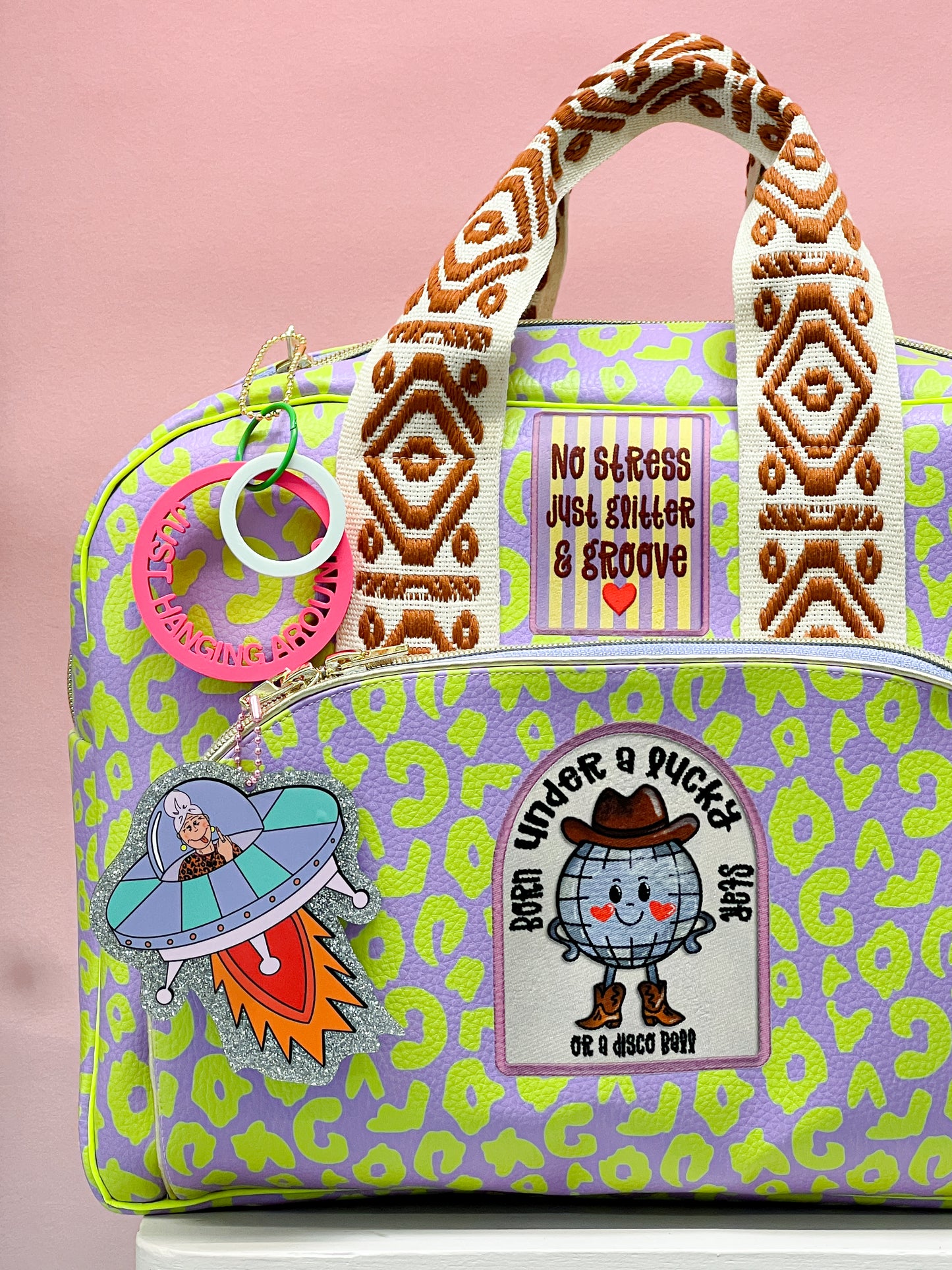 Kunstleder Happy Collection by Cherry Picking Leo flieder lime