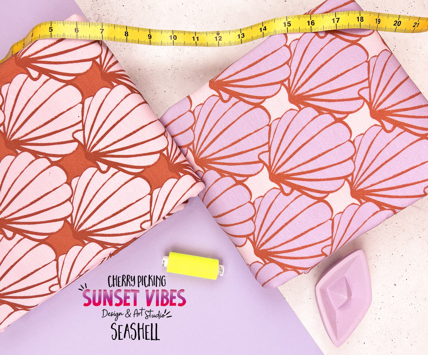 Sweat French Terry Seashell by Cherry Picking rosa terrakotta RESTSTÜCK 2,3m