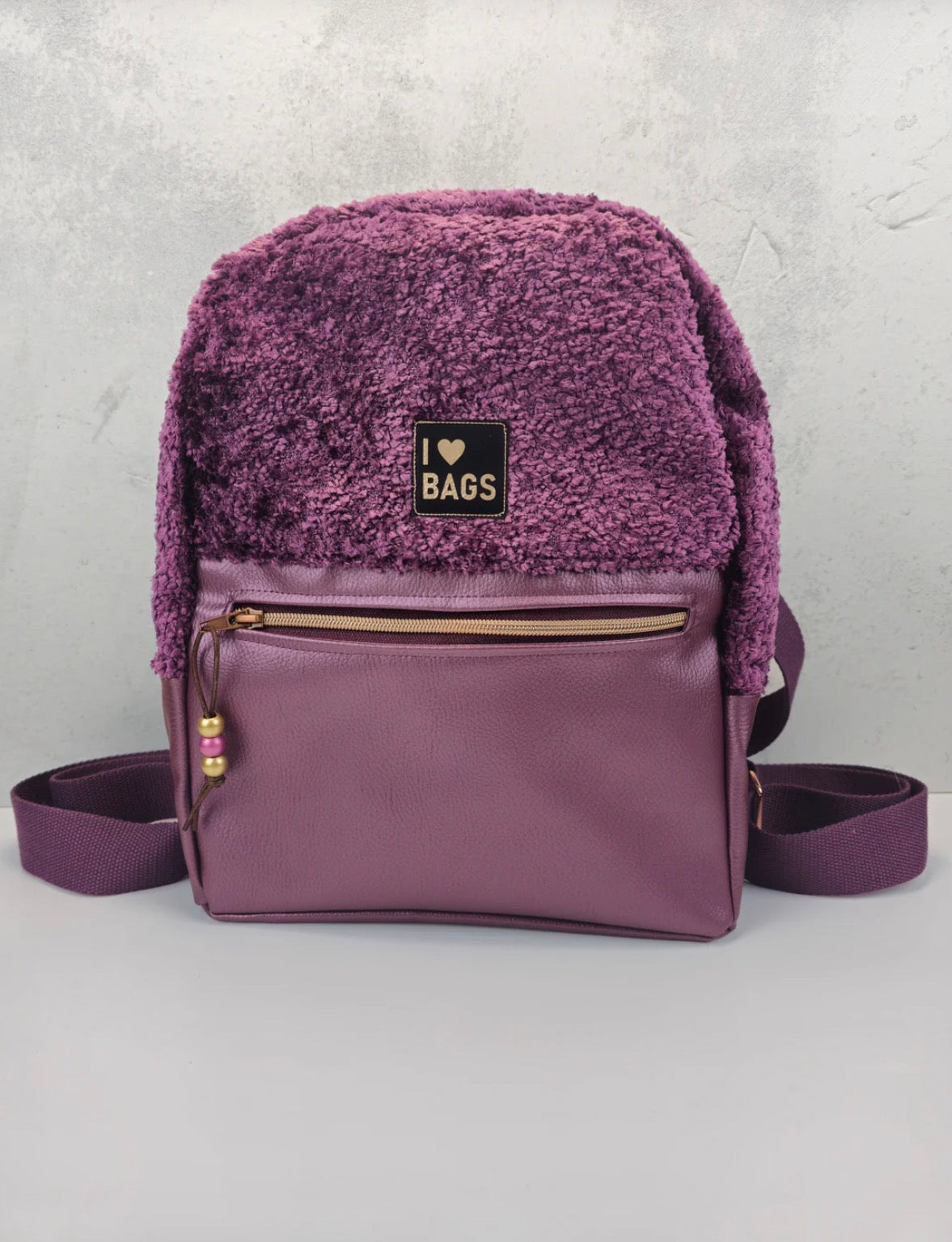 Kunstleder Rex beere metallic HW25/26