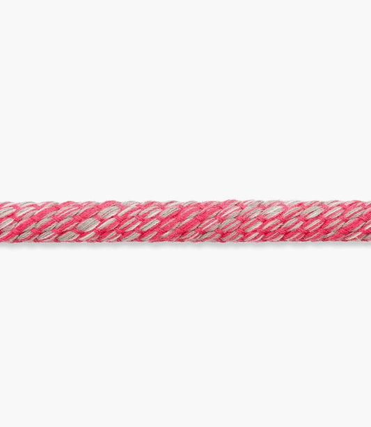 Kordel 6mm pink grau