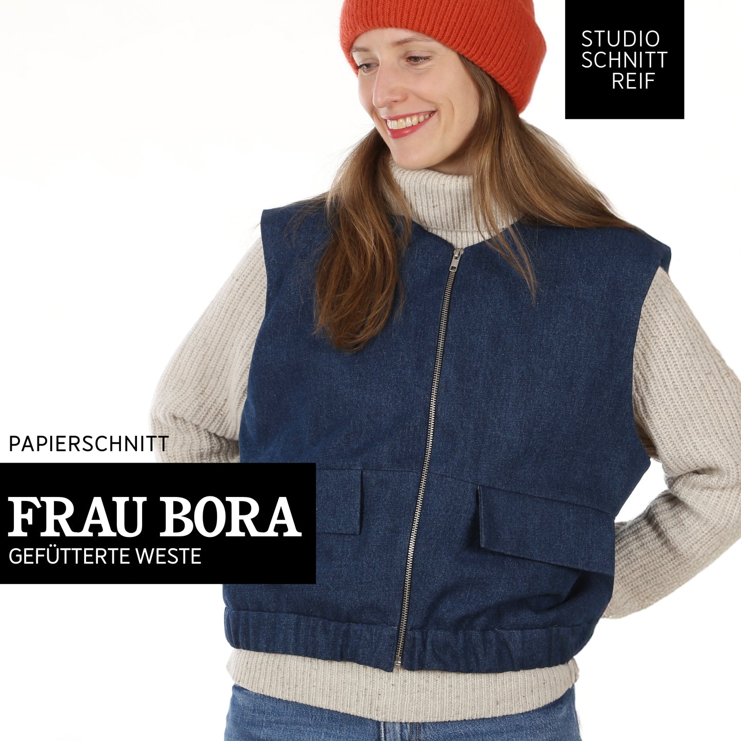 STUDIO SCHNITTREIF FRAU BORA Weste Damen