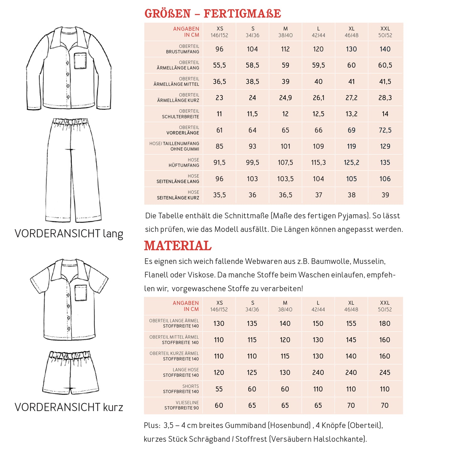 STUDIO SCHNITTREIF FRAU Hilda Pyjama Damen