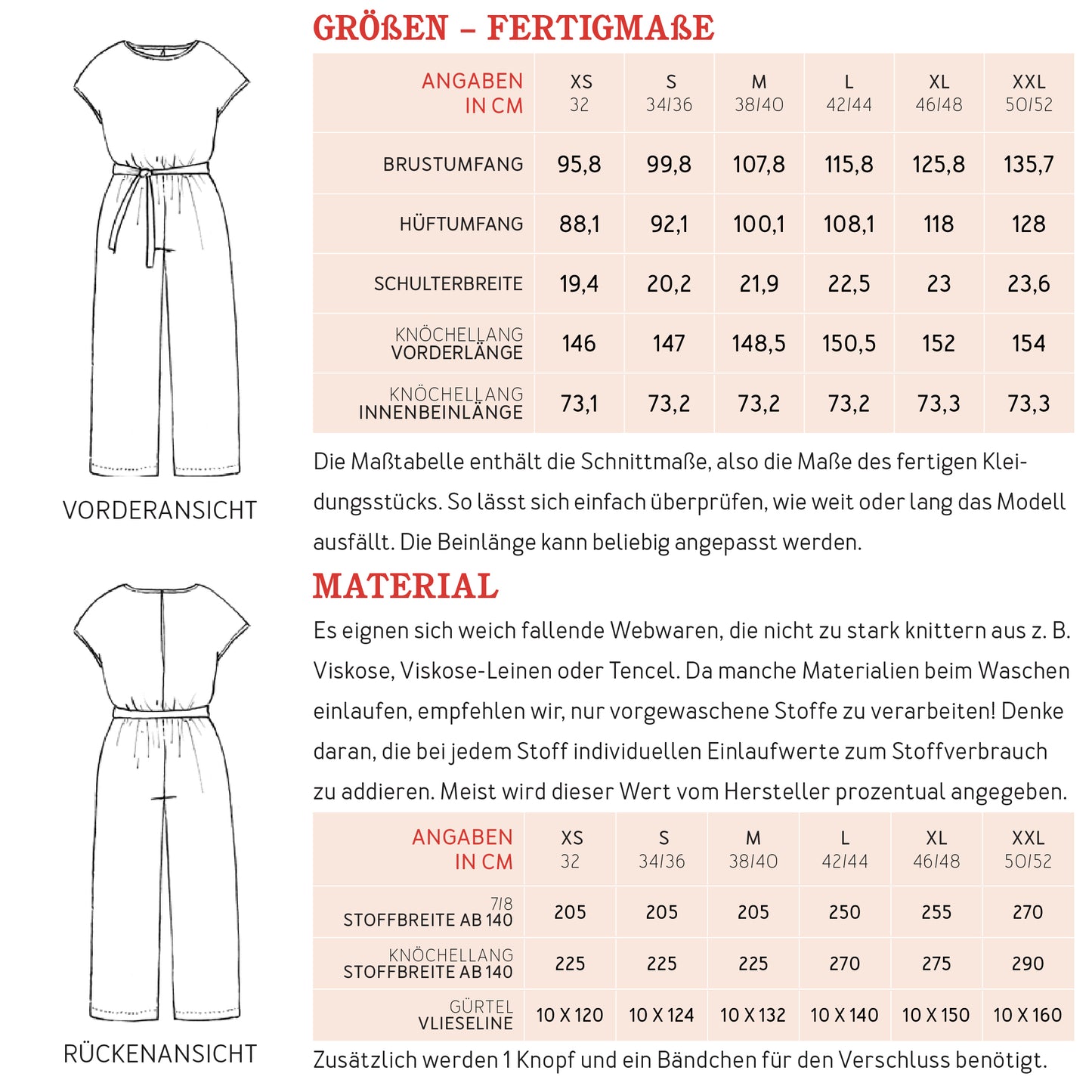 STUDIO SCHNITTREIF FRAU JULA Jumpsuit Damen