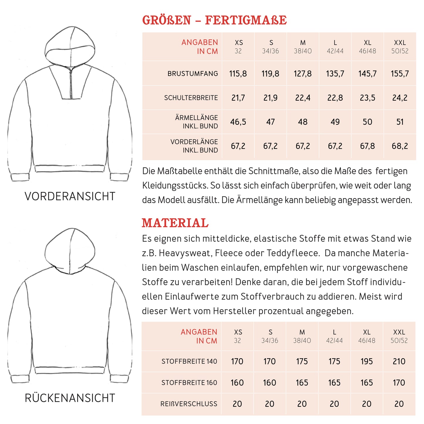 STUDIO SCHNITTREIF FRAU YUTTA oversized Hoodie/Troyer Damen