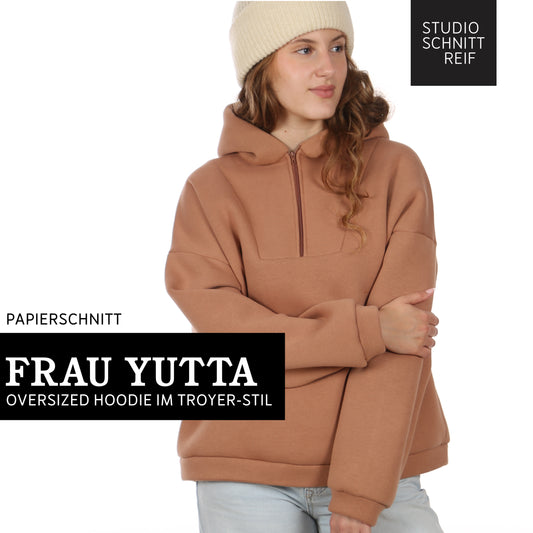 STUDIO SCHNITTREIF FRAU YUTTA oversized Hoodie/Troyer Damen