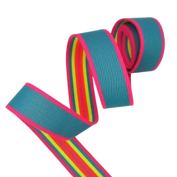 Gurtband 40mm neonpink türkis neongelb