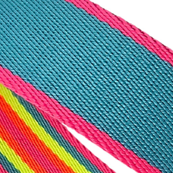 Gurtband 40mm neonpink türkis neongelb